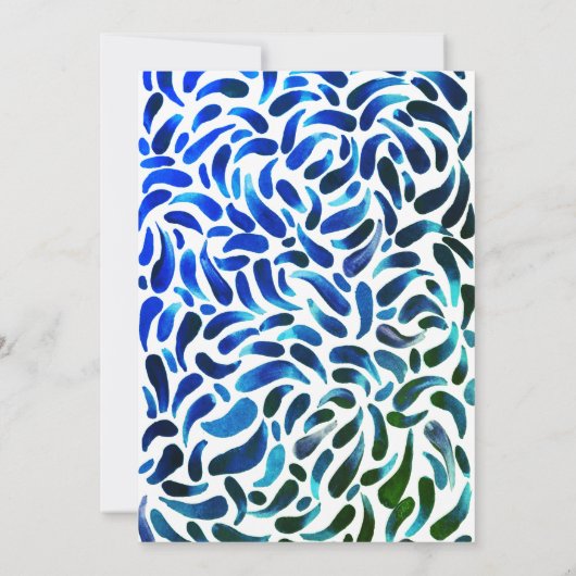 レインボーア絵を描ートバースデーパーティーボーイ 招待状 (裏面)