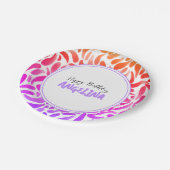 レインボーア絵を描ートパーティーガール誕生日 ペーパープレート (アングル)