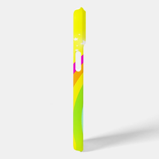 レインボーイエロースカイ&スターズ名前をカスタムする Case-Mate iPhoneケース (裏面 / 右)