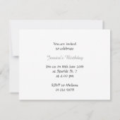 レインボーイエローレッドパープルフェイクスパークルズモノグラム 招待状 (裏面)