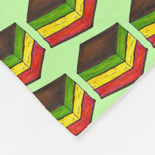 レインボーイタリアンセブンレイヤークッキークリスマスクリスマス フリースブランケット (角)