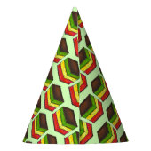 レインボーイタリアンセブンレイヤークリスマスクリスマスクッキー パーティーハット (裏面)