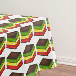 レインボーイタリアンセブン7レイヤクッキーベーカリーペストリー テーブルクロス