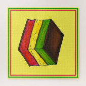 レインボーイタリアンセブン7レイヤトリカラークッキー ジグソーパズル (横)