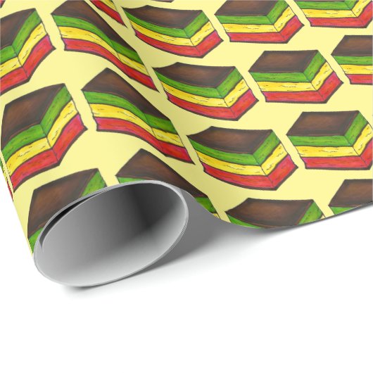 レインボーイタリアンセブン7層クッキークリスマス ラッピングペーパー (ロールコーナー)