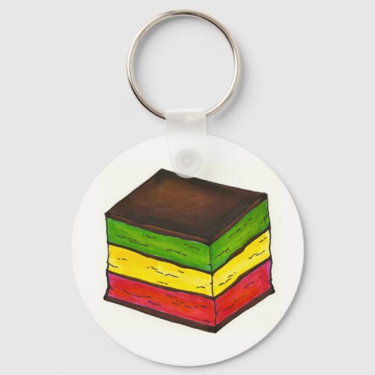 レインボーイタリアンセブン7層クリスマスクッキー キーホルダー (正面)