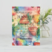 レインボーイチゴ結婚式招待状 招待状 (スタンド正面)