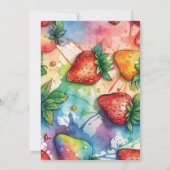 レインボーイチゴ結婚式招待状 招待状 (裏面)