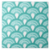 レインボーインウォーター色 – ターコイズ タイル (正面)