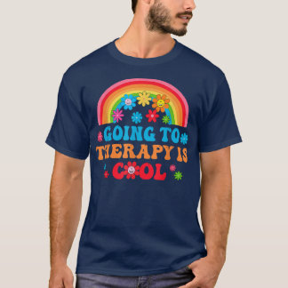 レインボーイングセラピーカッコいいメンタルヘルス認識度 Tシャツ