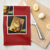 レインボーインディゴ キッチンタオル (四つ折り)