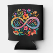 レインボーインフィニティウォーターカラーフラワーズオティズム 缶クーラー (裏面)