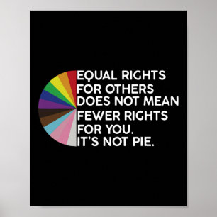 レインボーイequal rights Its Not Pie Lgbtプライド月 ポスター