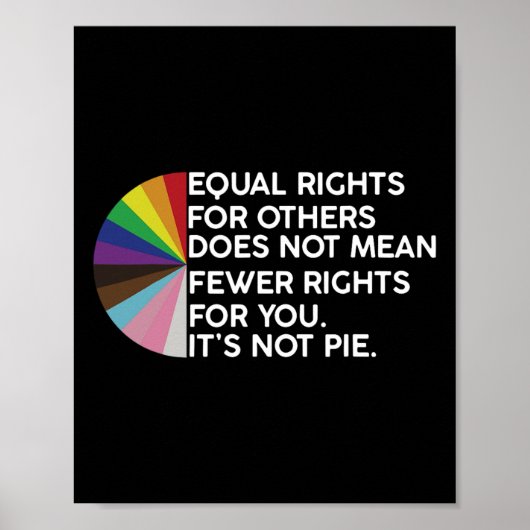レインボーイequal rights Its Not Pie Lgbtプライド月 ポスター (正面)