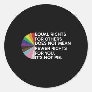 レインボーイequal rights Its Not Pie Lgbtプライド月 ラウンドシール