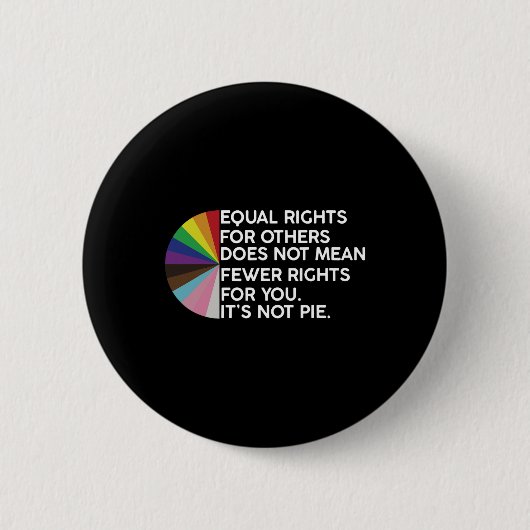 レインボーイequal rights Its Not Pie Lgbtプライド月 缶バッジ (正面)