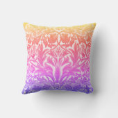 レインボーウィリアムモリスヴィンテージスタイルフローラ クッション (裏面)