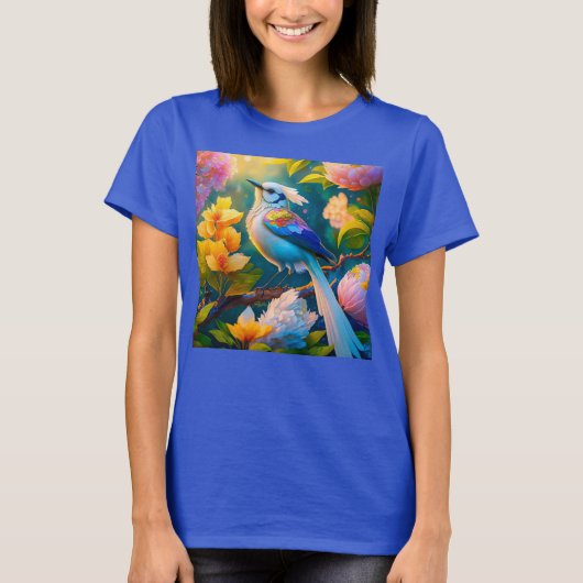 レインボーウィングジェイファンタジーバード Tシャツ (正面)