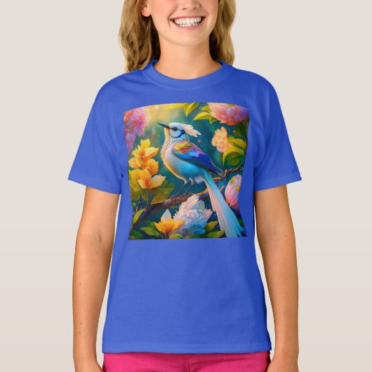 レインボーウィングジェイファンタジーバード Tシャツ (正面)