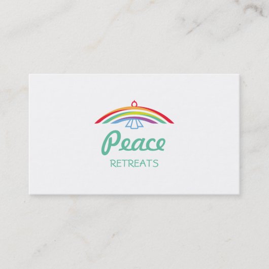 レインボーウィングドーブ（シャープ/フルカラー） 名刺 (正面)