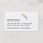 レインボーウィングドーブ 名刺 (裏面)