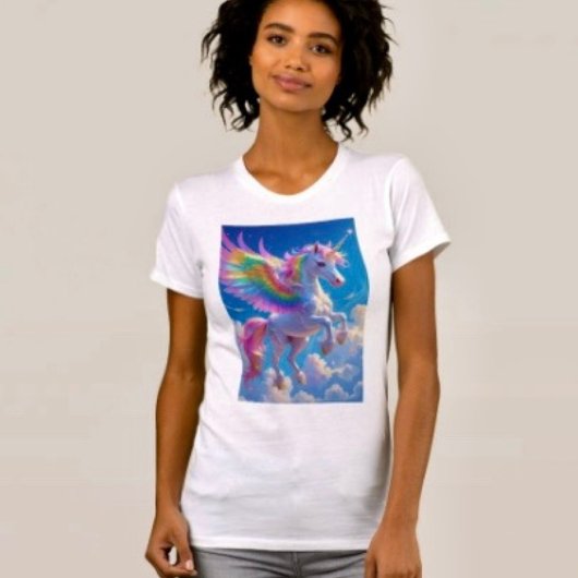 レインボーウィングド・プレンシング・ユニコーン Tシャツ