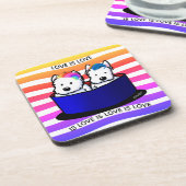 レインボーウェスティーズ懸命プラスチックコースター コースター (左側)