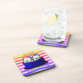 レインボーウェスティーズ懸命プラスチックコースター コースター (右側)