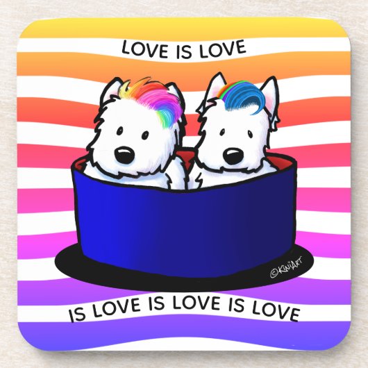 レインボーウェスティーズ懸命プラスチックコースター コースター (正面)