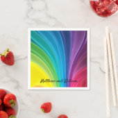 レインボーウェディングレセプションカクテルナプキン スタンダードカクテルナプキン (インサイチュ)