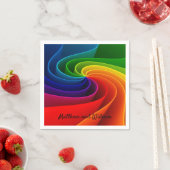 レインボーウェディングレセプションカクテルナプキン スタンダードカクテルナプキン (インサイチュ)