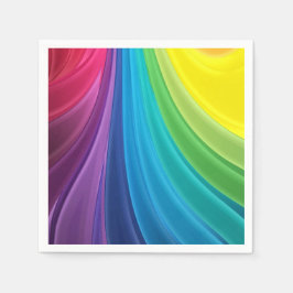 レインボーウェディングレセプションカクテルナプキン スタンダードカクテルナプキン