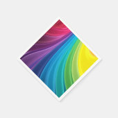 レインボーウェディングレセプションカクテルナプキン スタンダードカクテルナプキン (角)