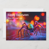 🌈🕷️レインボーウェブマジックグリーティングカード 招待状 (正面)