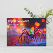 🌈🕷️レインボーウェブマジックグリーティングカード 招待状 (スタンド正面)