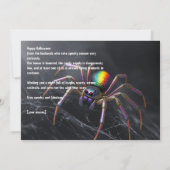 🌈🕷️レインボーウェブマジックハロウィーンカード 招待状 (裏面)