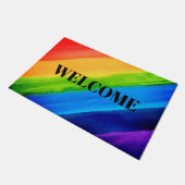 レインボーウェルカム ドアマット (アングル)