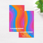 レインボーウェーブイヤリングネックレスジュエリーディスプレイカード (デスク)