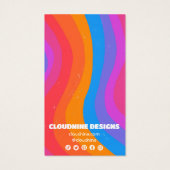 レインボーウェーブイヤリングネックレスジュエリーディスプレイカード (裏面)