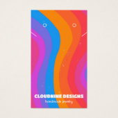 レインボーウェーブイヤリングネックレスジュエリーディスプレイカード (正面)