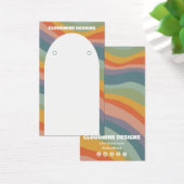 レインボーウェーブイヤリングネックレスジュエリーディスプレイカード (デスク)