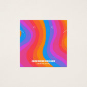 レインボーウェーブイヤリングネックレスジュエリーディスプレイカード (正面)