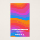 レインボーウェーブイヤリングネックレスジュエリーディスプレイカード (裏面)