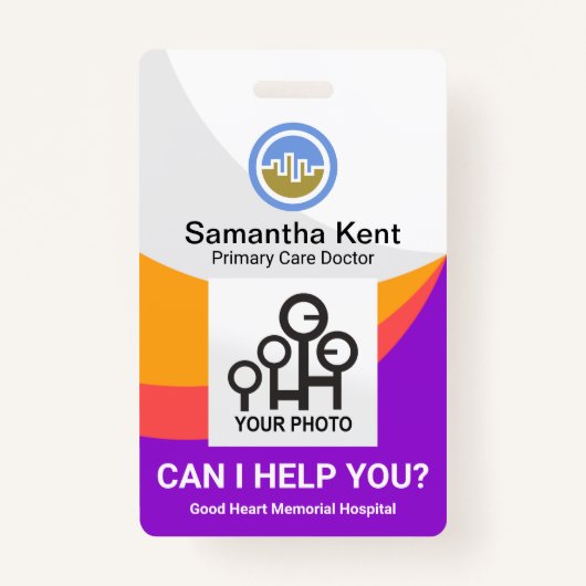 レインボーウェーブカーバチュア医科撮影 バッジ (正面)