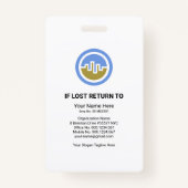 レインボーウェーブカーバチュア医科撮影 バッジ (裏面)