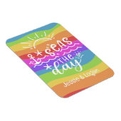 レインボーウェーブスパーソナライズされたシーズザデイクルーズ マグネット (右側)