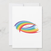 レインボーウェーブビューティフル結婚LGBT 招待状 (裏面)