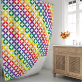 レインボーウェーブ シャワーカーテン