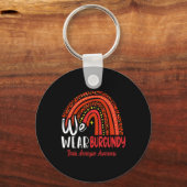 レインボーウェ衣服脳動脈瘤認識度 キーホルダー (正面)