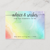 レインボーウォーターになる親のカラーアドバイスカード エンクロージャーカード (正面)